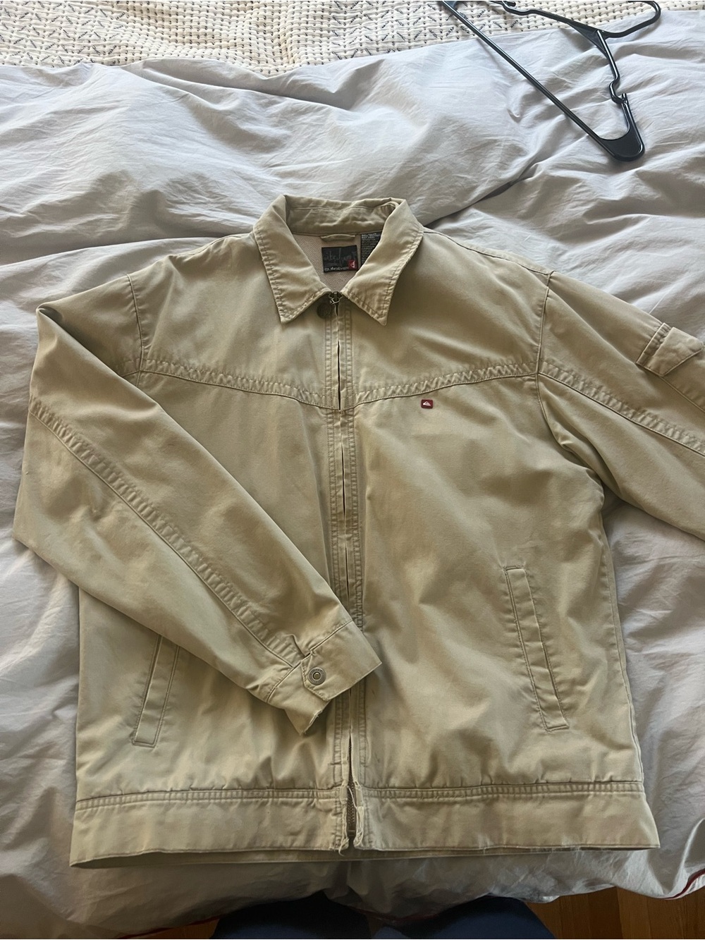 Quiksilver Men's Light Tan Zip Front Shirt Jacket